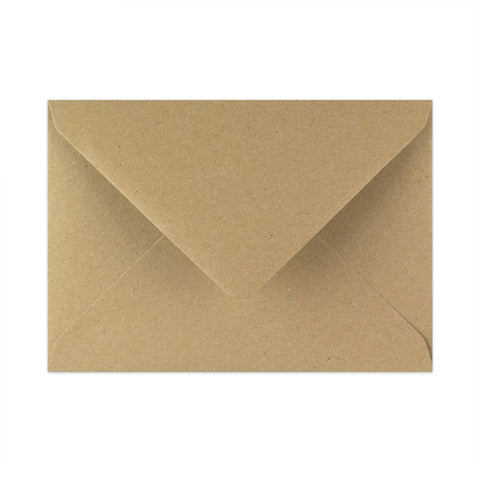 Kraft V-Flap Gummed Envelopes 110 Gsm Fleck 133 x 184 mm