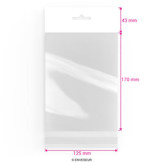 Zellophan-Beutel mit Kopflasche