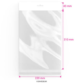 Zellophan-Beutel mit Kopflasche