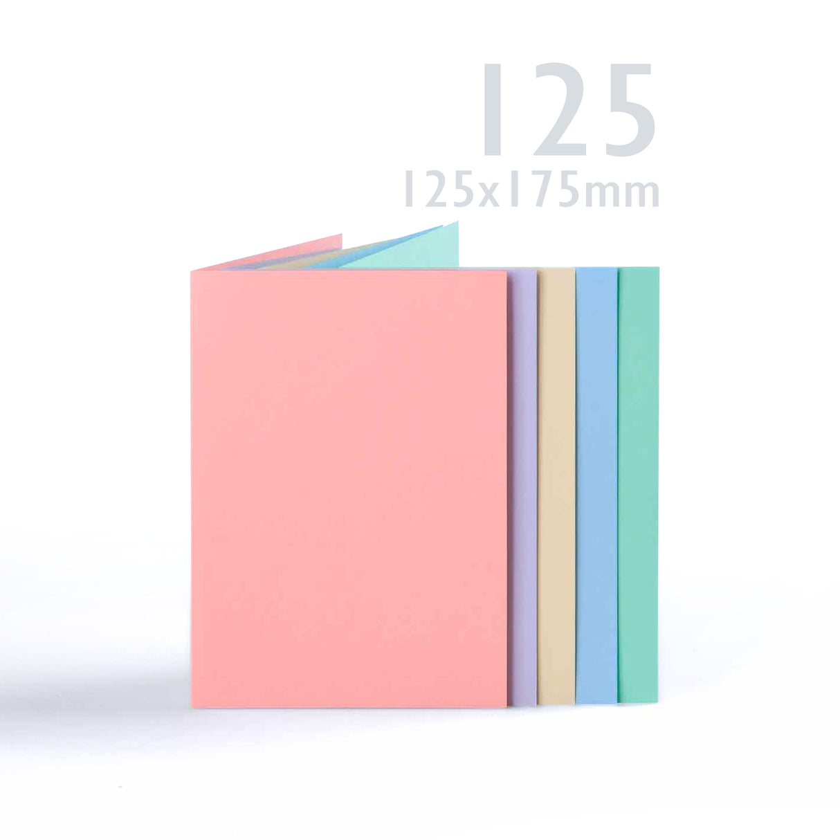 Sortierte Pastellkarten (225 g/m²) und Umschläge (100 g/m²)
