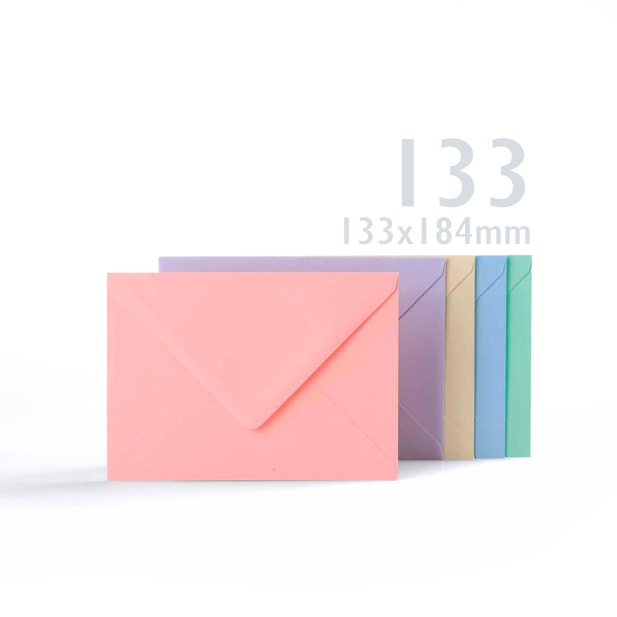 Sortierte Pastellkarten (225 g/m²) und Umschläge (100 g/m²)