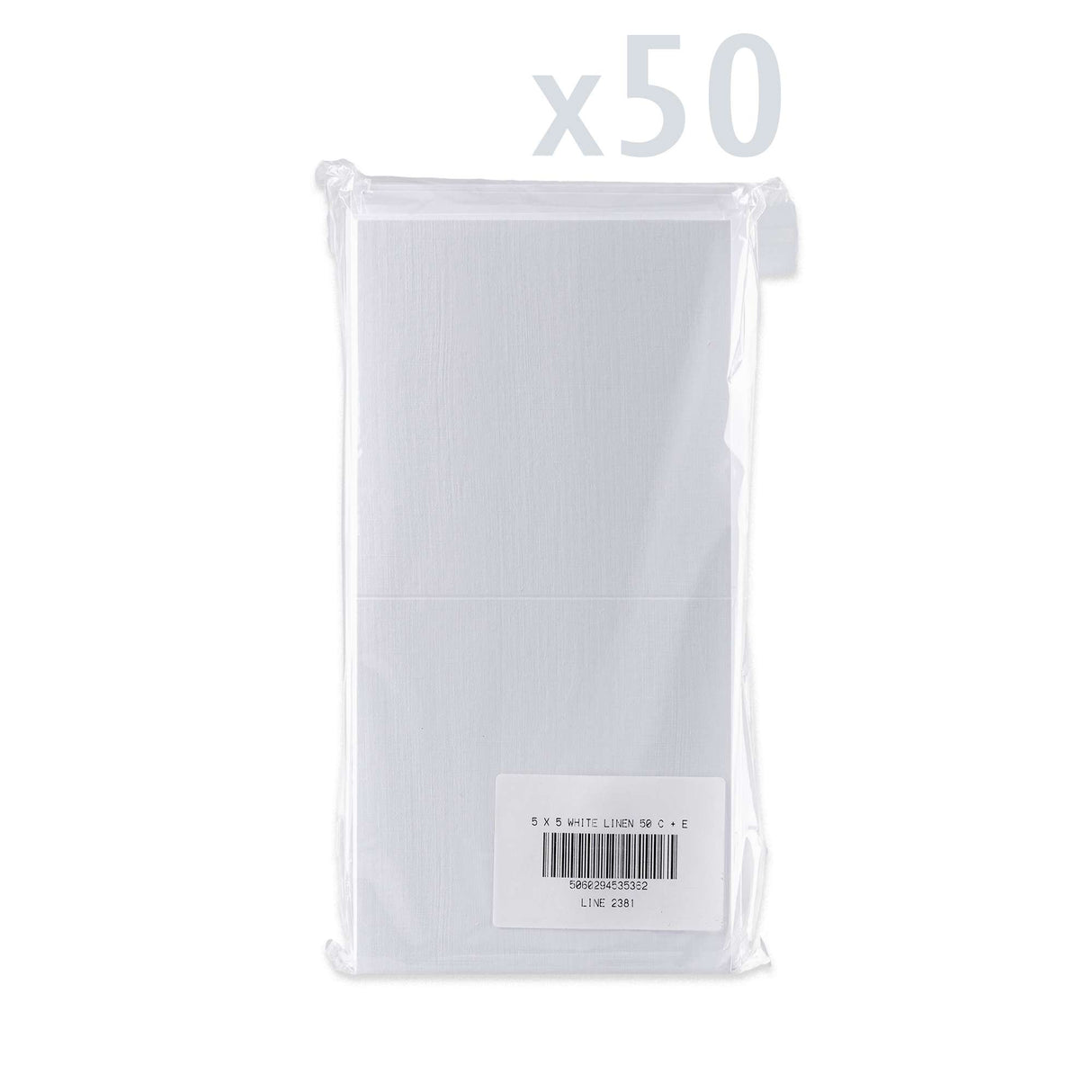 Karten und Briefumschläge mit Leinenstruktur – Packung