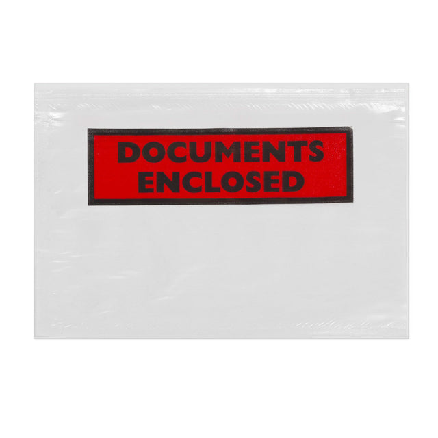 Documents Enclosed Envelopes (Printed) Clear 114 x 162 mm (C6)