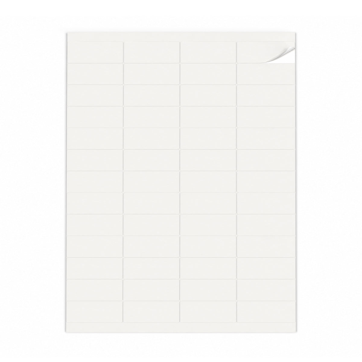 Weiße Etiketten Packungen XS - 100 Blatt