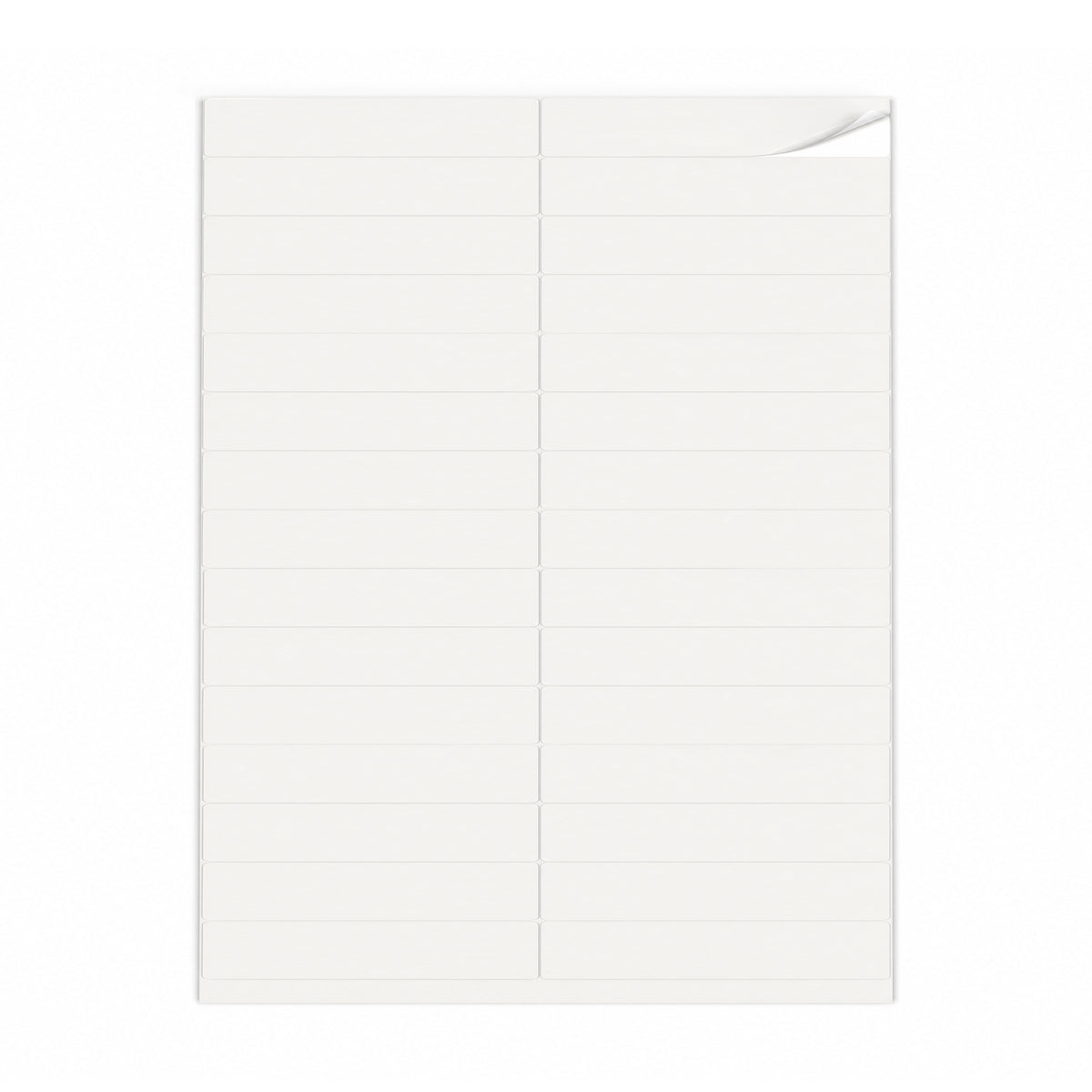 Weiße Etiketten Packungen S - 100 Blatt