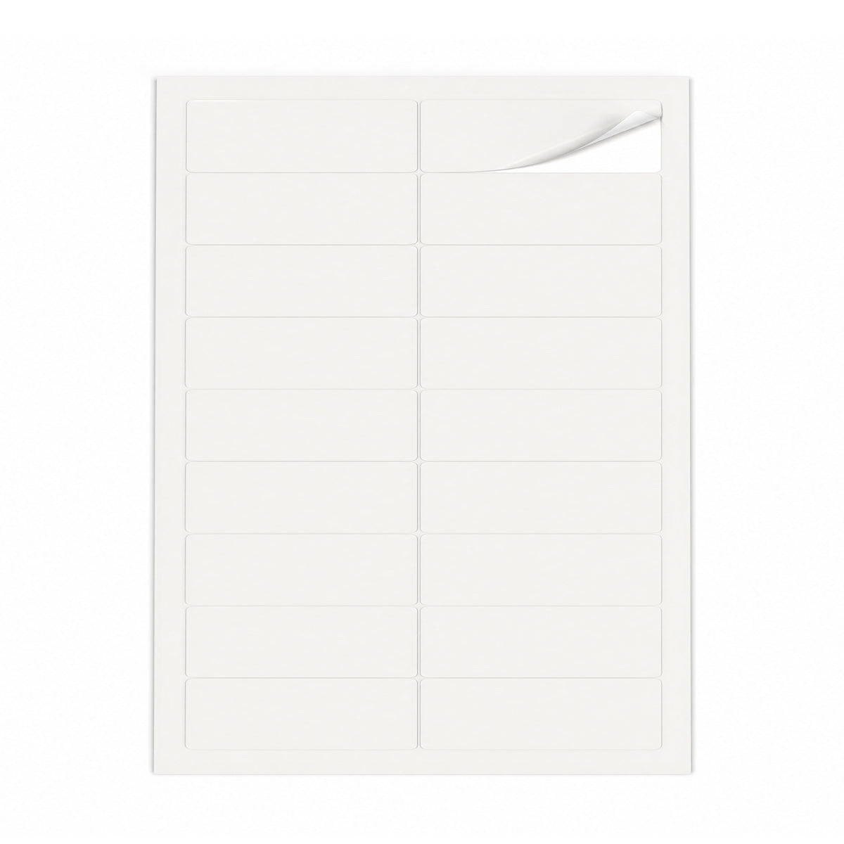 Weiße Etiketten Packungen S - 100 Blatt