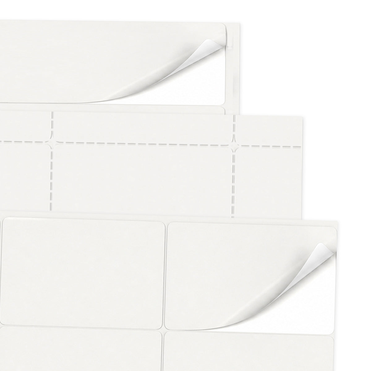 Weiße Etiketten Packungen M - 100 Blatt
