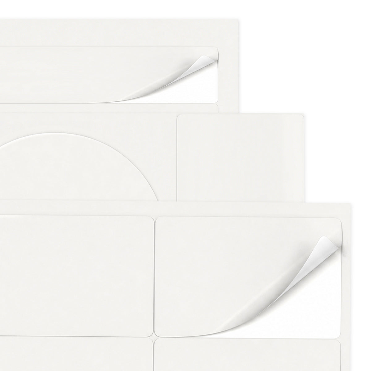 Weiße Etiketten Packungen ML - 100 Blatt