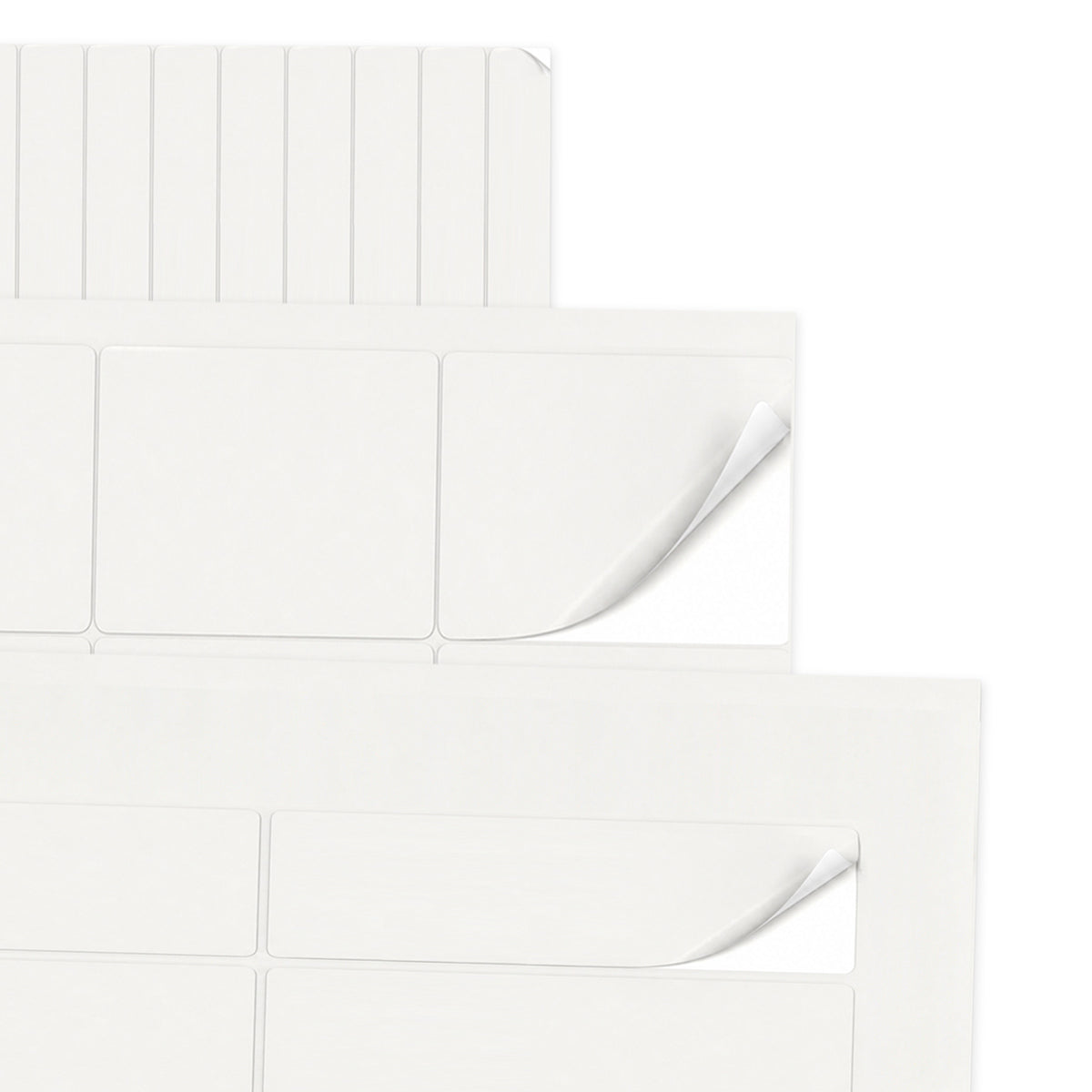 Weiße Etiketten Packungen S - 100 Blatt