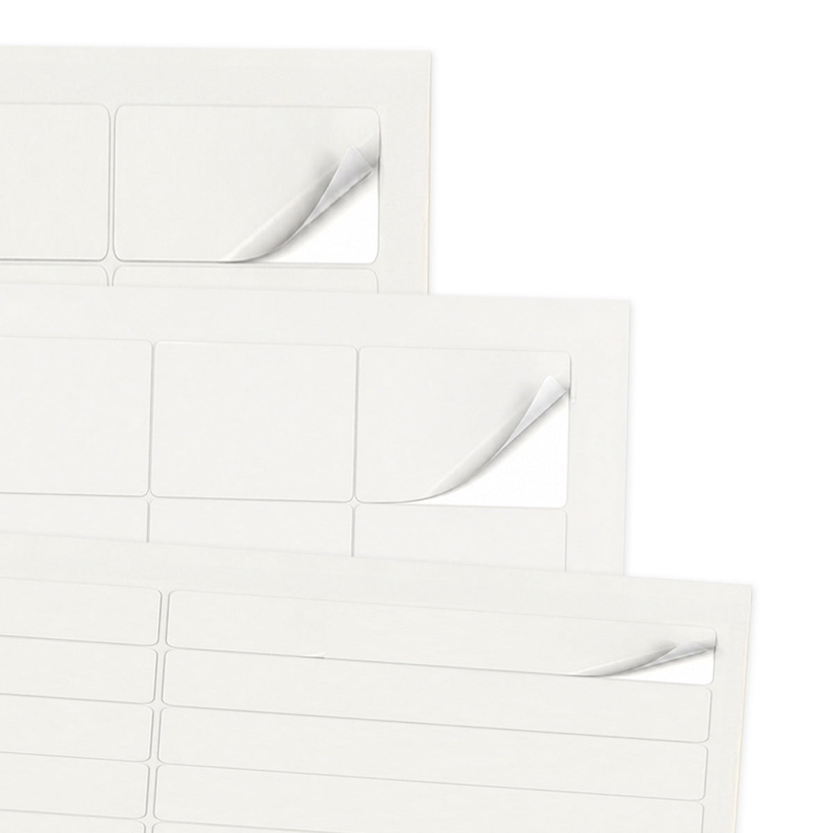 Weiße Etiketten Packungen XS - 100 Blatt