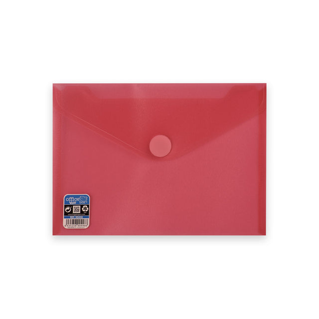 Translucent Documents Folder (V-Lock) Red 180 x 250 mm