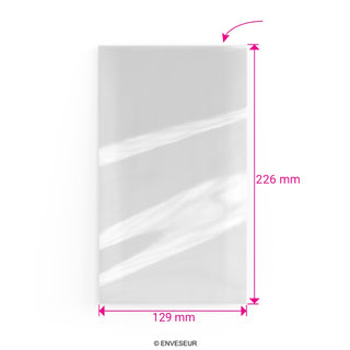 Zellophanhülle, oben offen