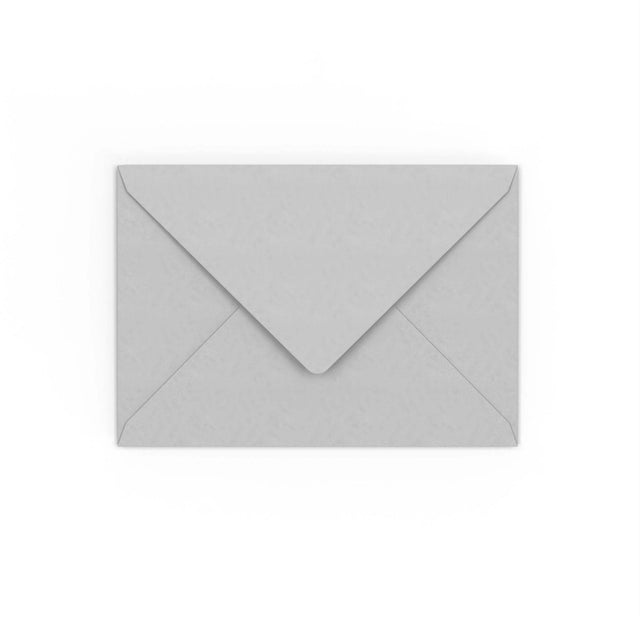 C6 Pale Grey Gummed V-Flap Envelope (114 x 162mm)