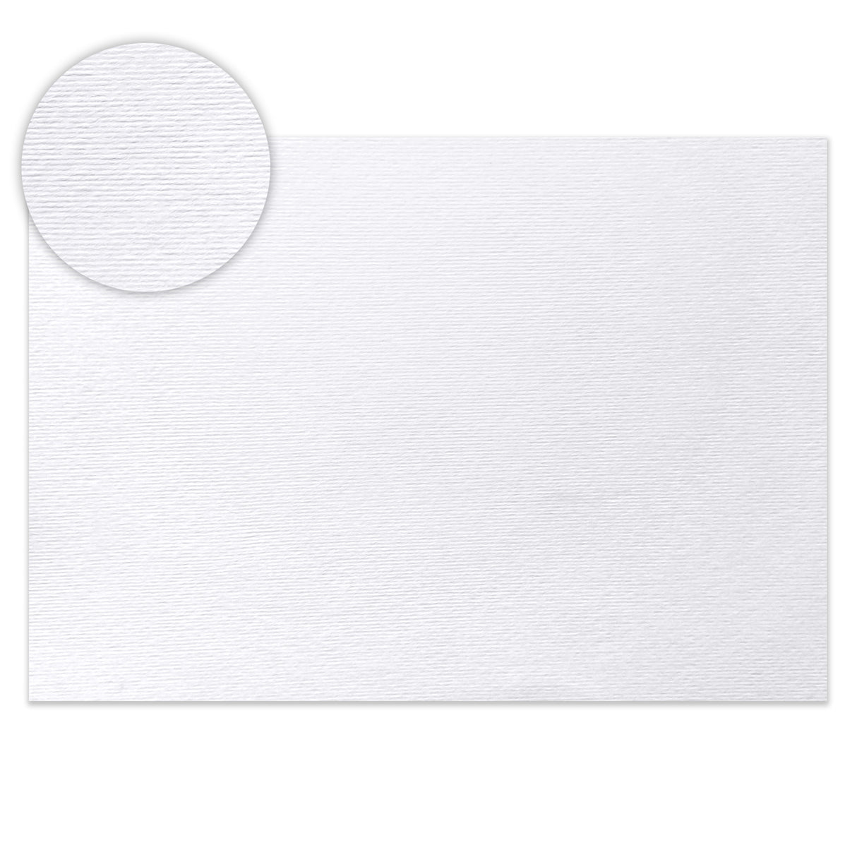 Weiße Papierkarte mit Leinenstruktur 300gr