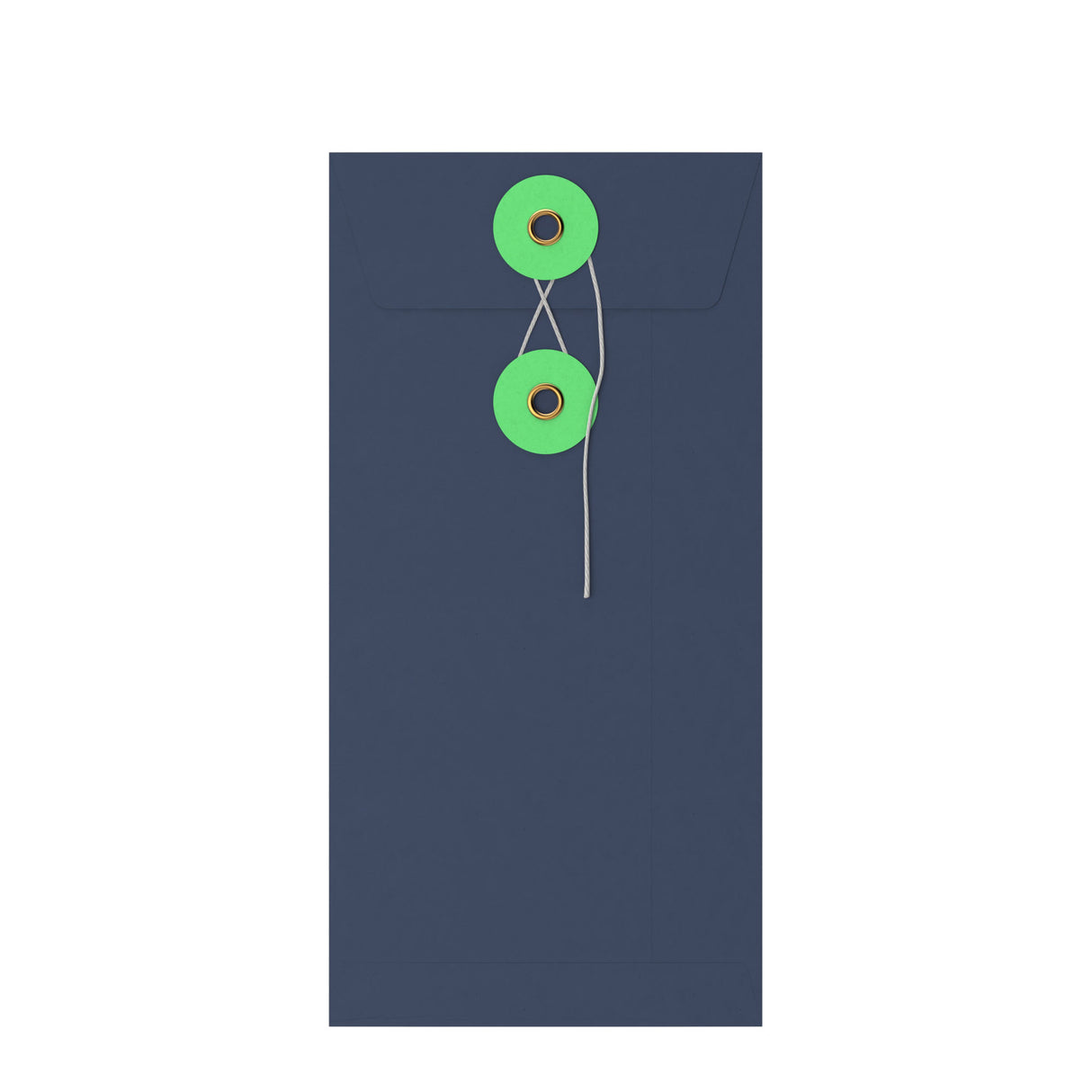 Farbige Briefumschläge mit Kordel- und Scheibenverschlus