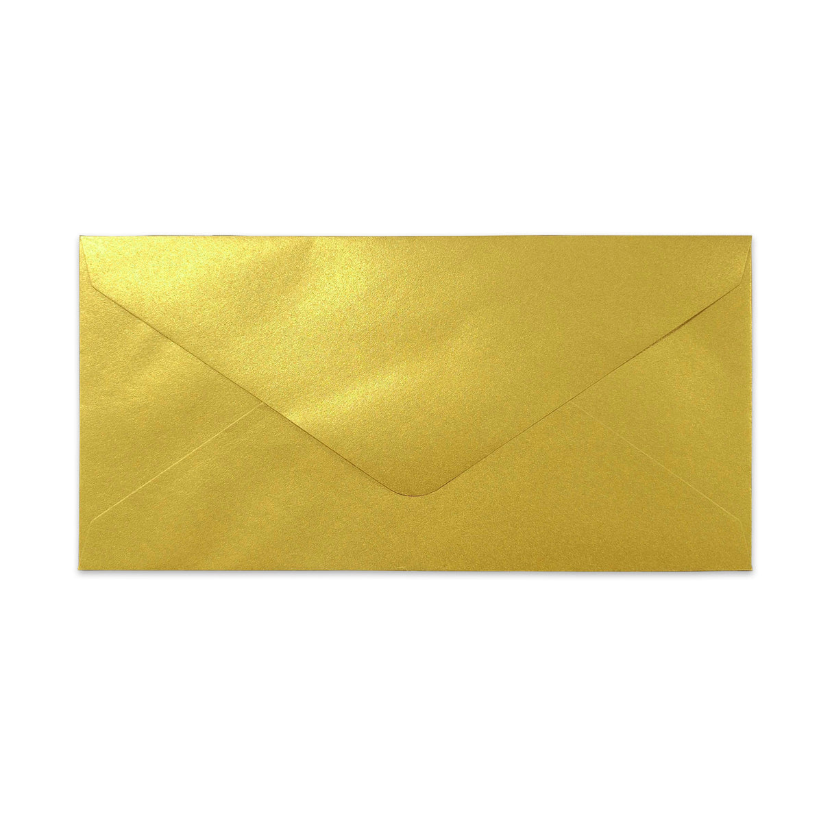 DIN Lang 110x220mm - Metallic Goldener Briefumschlag 120g