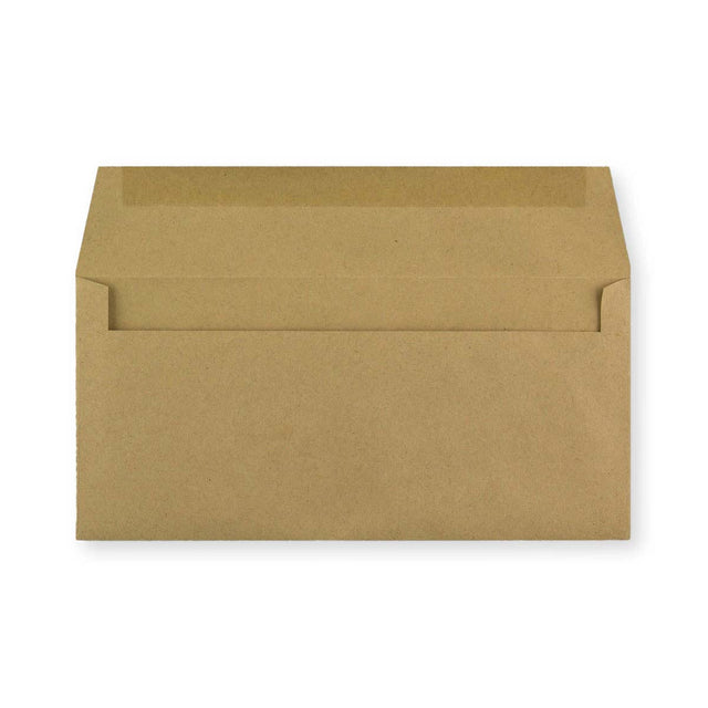 DL Manila Brown Gummed Recycled Envelope (102 x 216mm)
