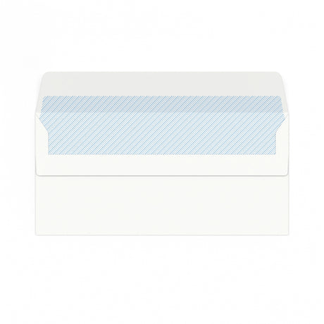 DL Weißer Briefumschlag mit Innendruck 100GSM (110 x 220mm)