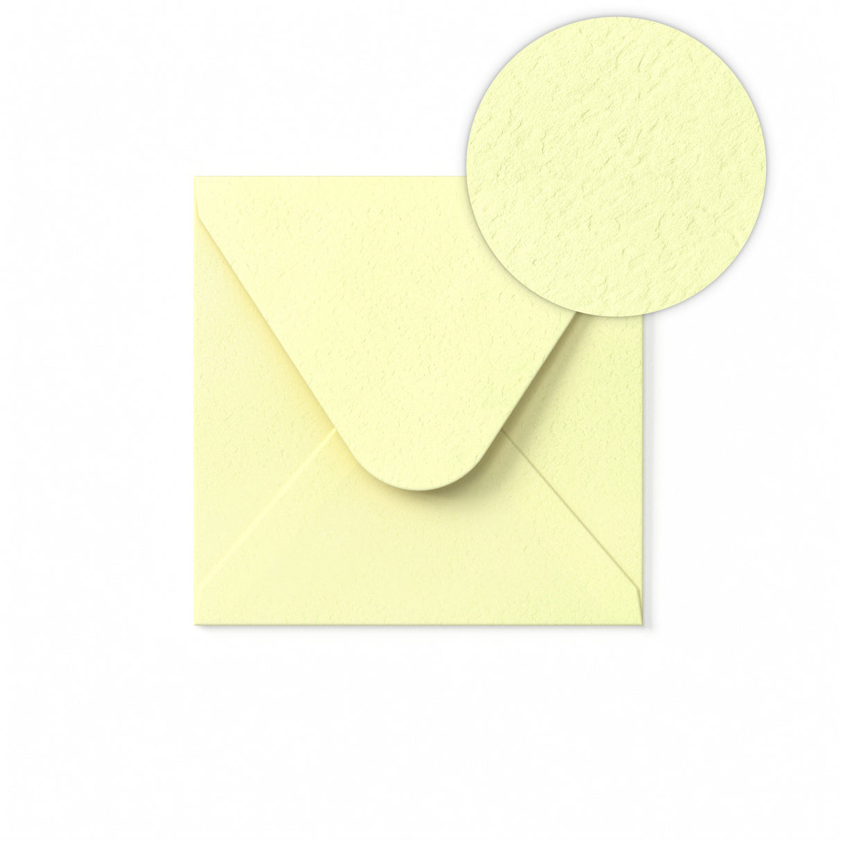 Briefumschlag Elfenbein gehämmert 110 x 110 mm