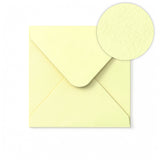 Briefumschlag Elfenbein gehämmert 155x155 mm