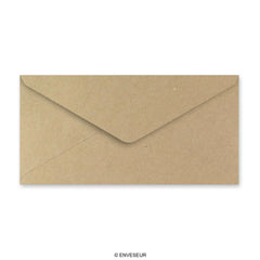 Kraft V-Flap Gummed Envelopes 110 Gsm Fleck 110 x 220 mm (DL)