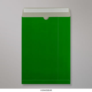 Grün Glänzende Vollpapptasche 324x229 mm (C4)
