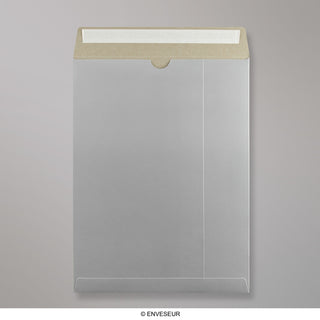 Silbern Glänzende Vollpapptasche 324x229 mm (C4)