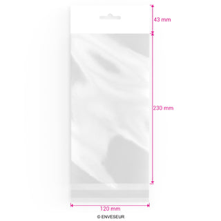 Zellophan-Beutel mit Kopflasche