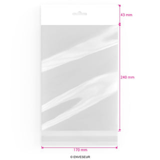 Zellophan-Beutel mit Kopflasche