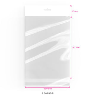 Zellophan-Beutel mit Kopflasche