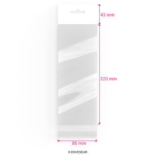 Zellophan-Beutel mit Kopflasche