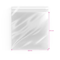 Cello Bags (Non-Header) Clear 570 x 520 mm