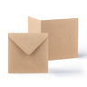 Kraft Cards & Envelopes Pack Manila 130x130 mm + 125x125 mm