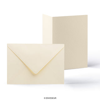 Hammered Cards & Envelopes Pack Ivory 210 x 300 x 20 mm