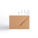 Kraft Umschläge 110 g/m² Pack mit 150 Stück