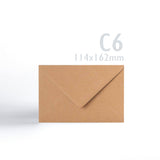 Kraft Umschläge 110 g/m² Pack mit 150 Stück