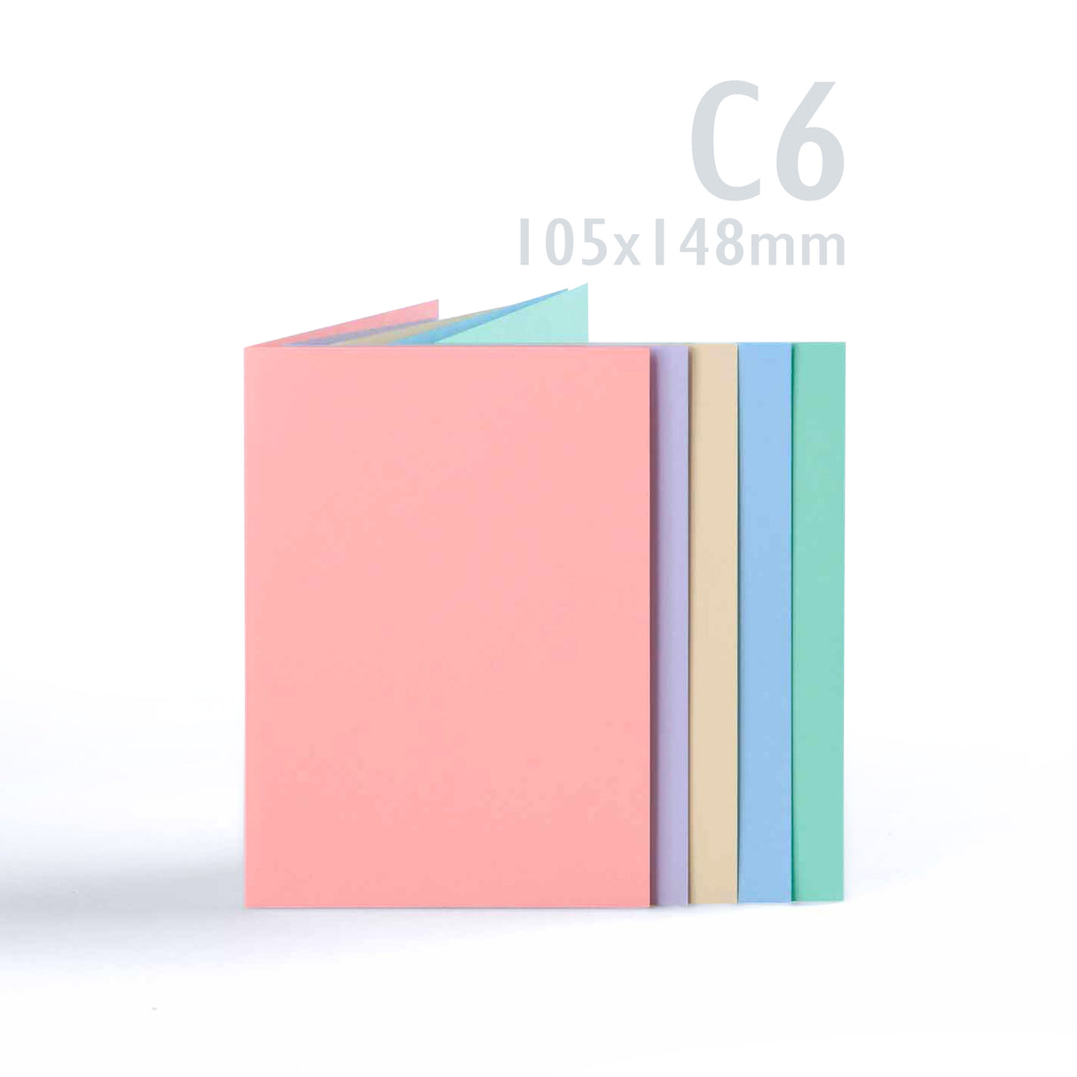 Sortierte Pastellkarten (225 g/m²) und Umschläge (100 g/m²)