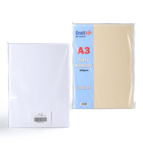 Hammerschlag Karte 300 g/m² Pack mit 50 Stück