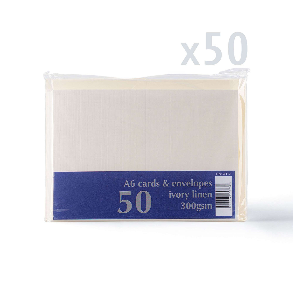 Karten und Briefumschläge mit Leinenstruktur – Packung