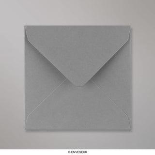 Dunkelgrauer Briefumschlag 130 x 130 mm