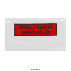 Documents Enclosed Envelopes (Printed) Clear 110 x 220 mm (DL)