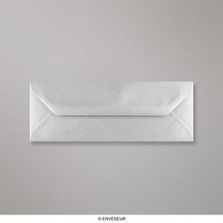 Metallic Silberner Briefumschlag 80x215 mm