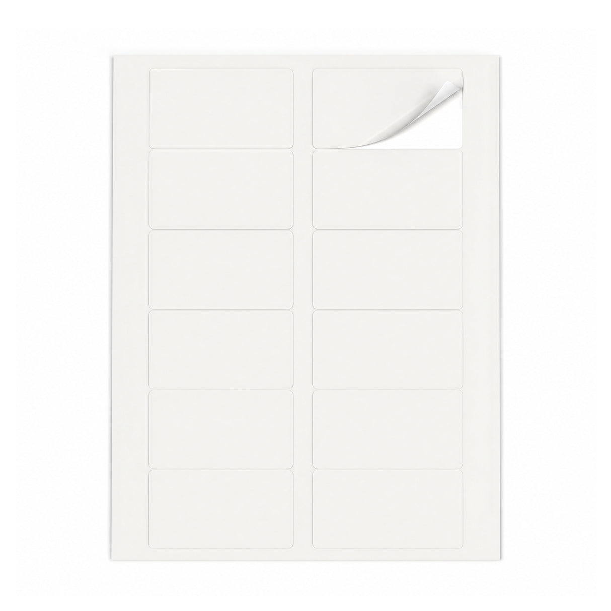Weiße Etiketten Packungen M - 100 Blatt