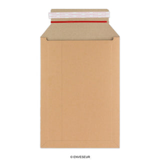Manila Versandtasche aus stabiler Vollpappe mit Aufreißband 370x285 mm