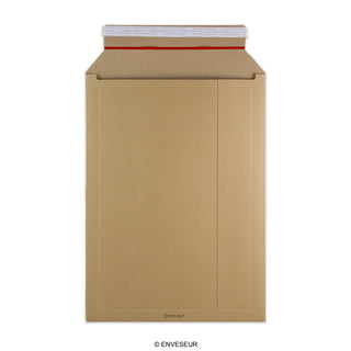 Manila Versandtasche aus stabiler Vollpappe mit Aufreißband 445x310 mm