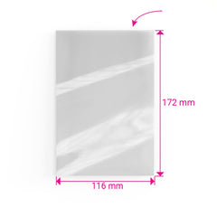 Zellophanhülle, oben offen