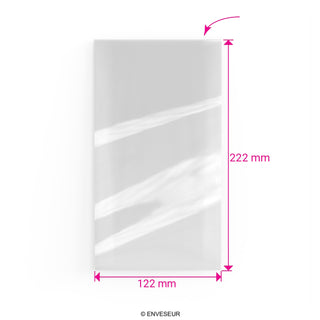 Zellophanhülle, oben offen