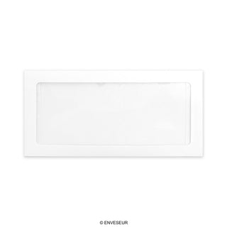 Weißer Briefumschlag mit Panorama / Werbefenster 110x220 mm (DL)