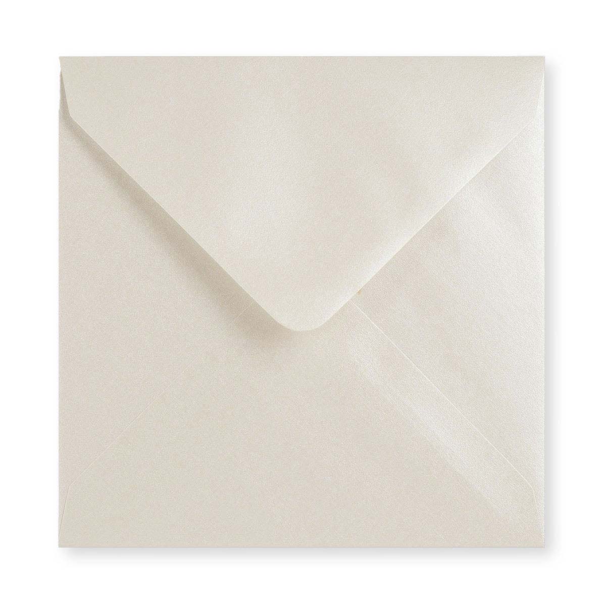 Austernfarbener Briefumschlag - Diamant-Klappe 140x140 mm