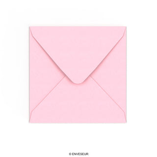 Pastellrosa Briefumschlag 155x155 mm
